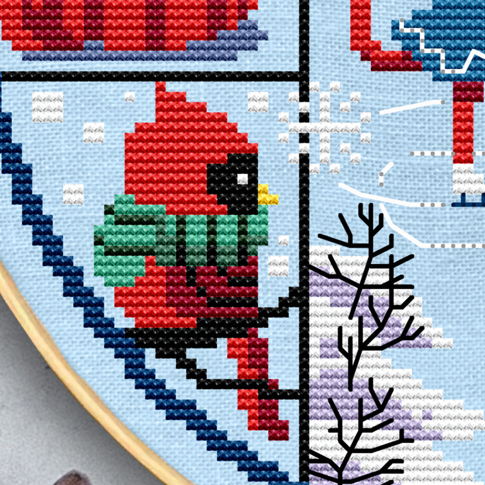 Snow Days Cross Stitch Pattern - Digital Download