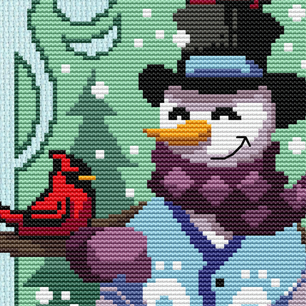 Winter Friends Cross Stitch Pattern - Physical Leaflet