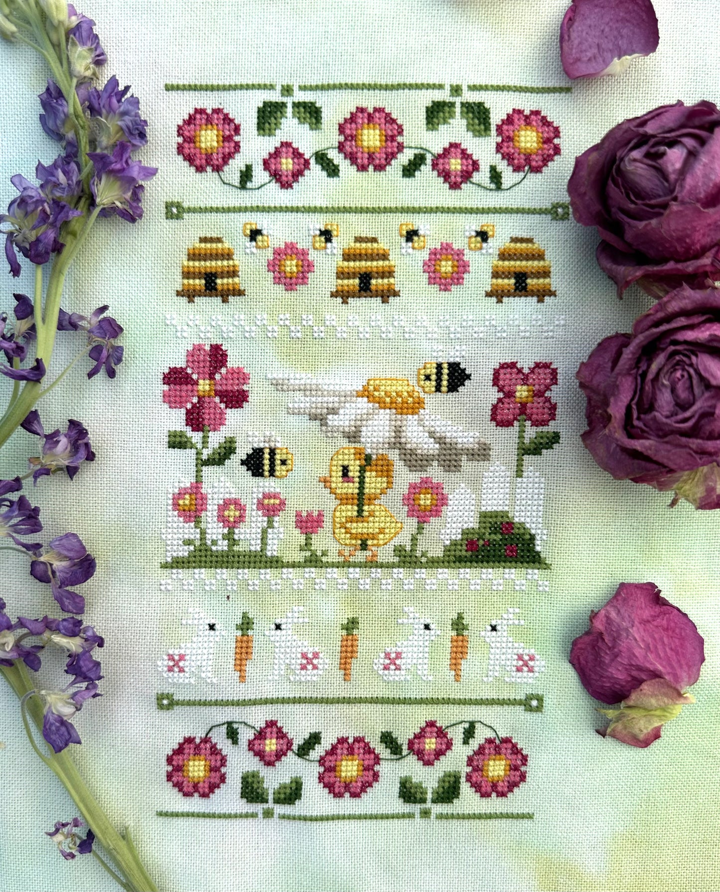 Spring Has Sprung Cross Stitch Pattern — Physical Leaflet