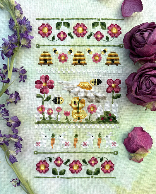 Spring Has Sprung Cross Stitch Pattern — Physical Leaflet