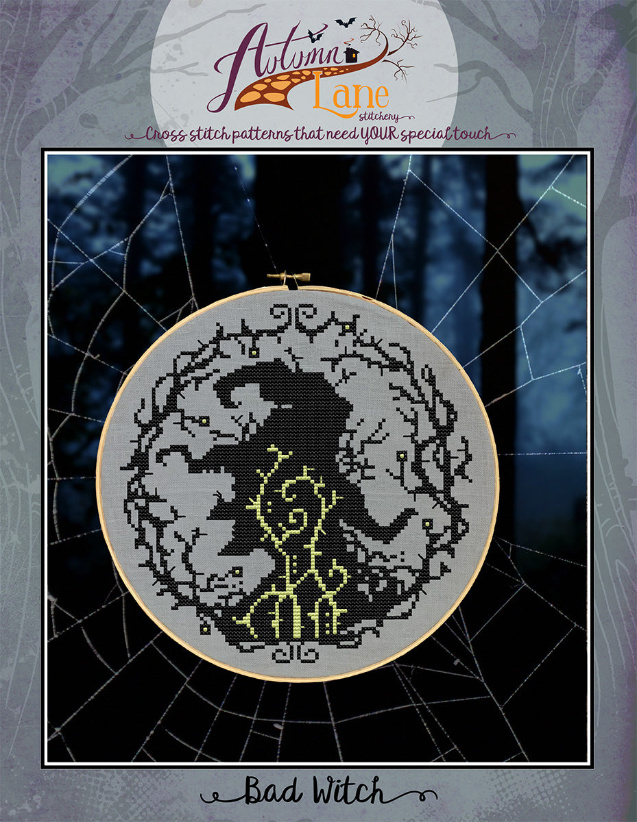 Good Witch Bad Witch Cross Stitch Pattern - Physical Leaflet