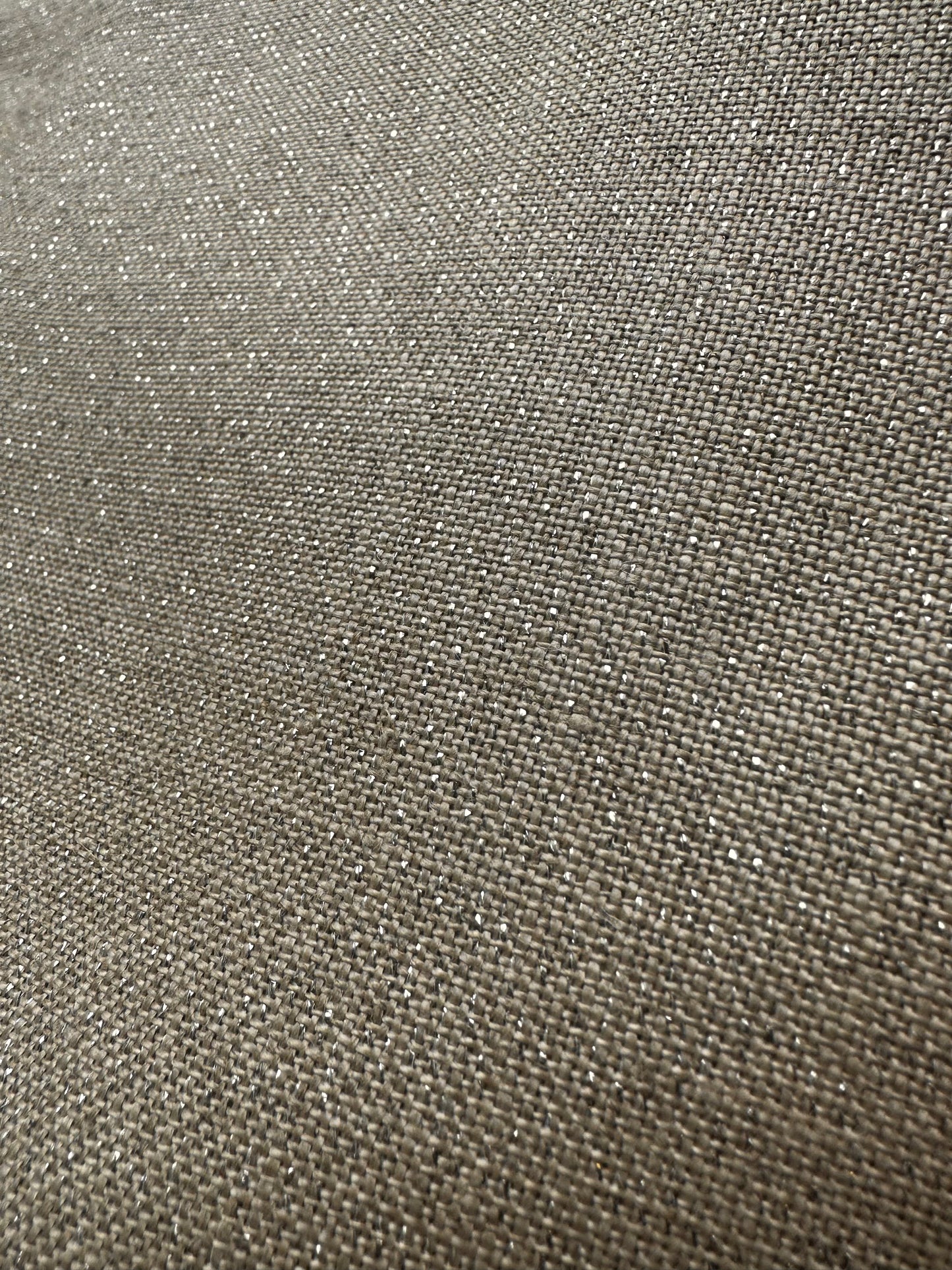 Silver Sparkle Raw Linen Fat Quarter 18x27