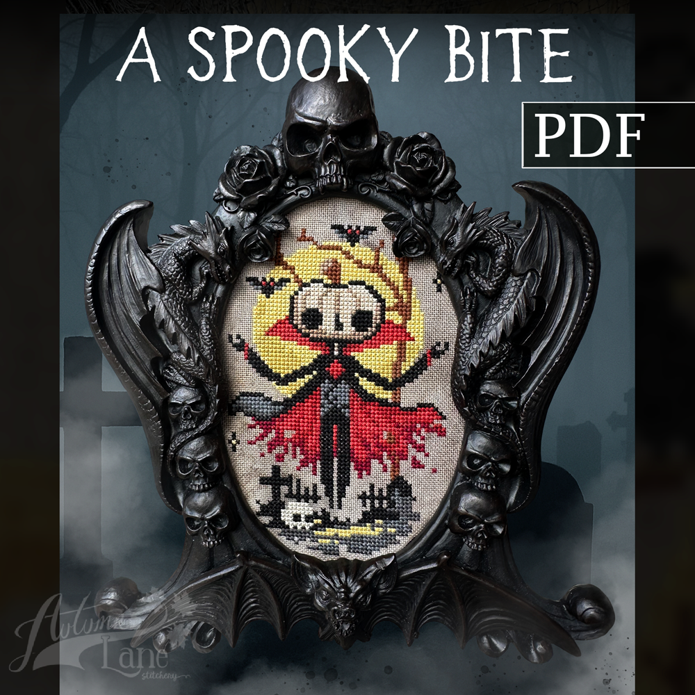 A Spooky Bite Cross Stitch Pattern - Digital Download