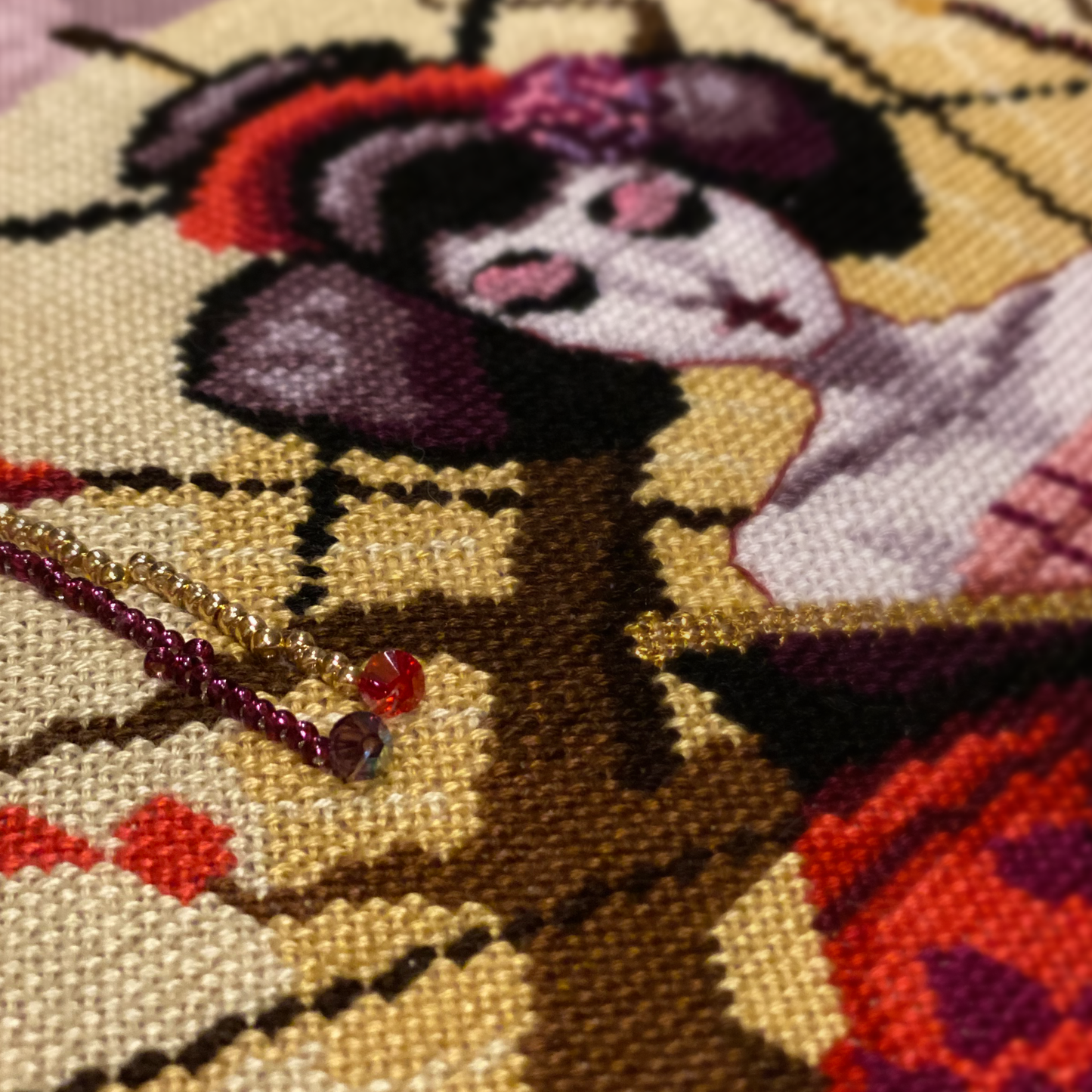 Sakura The Geisha Cross Stitch Pattern - Physical Leaflet
