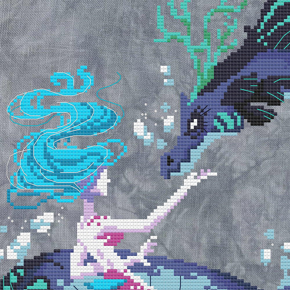 Beauty and the Beast Cross Stitch Pattern - Physical Leaflet