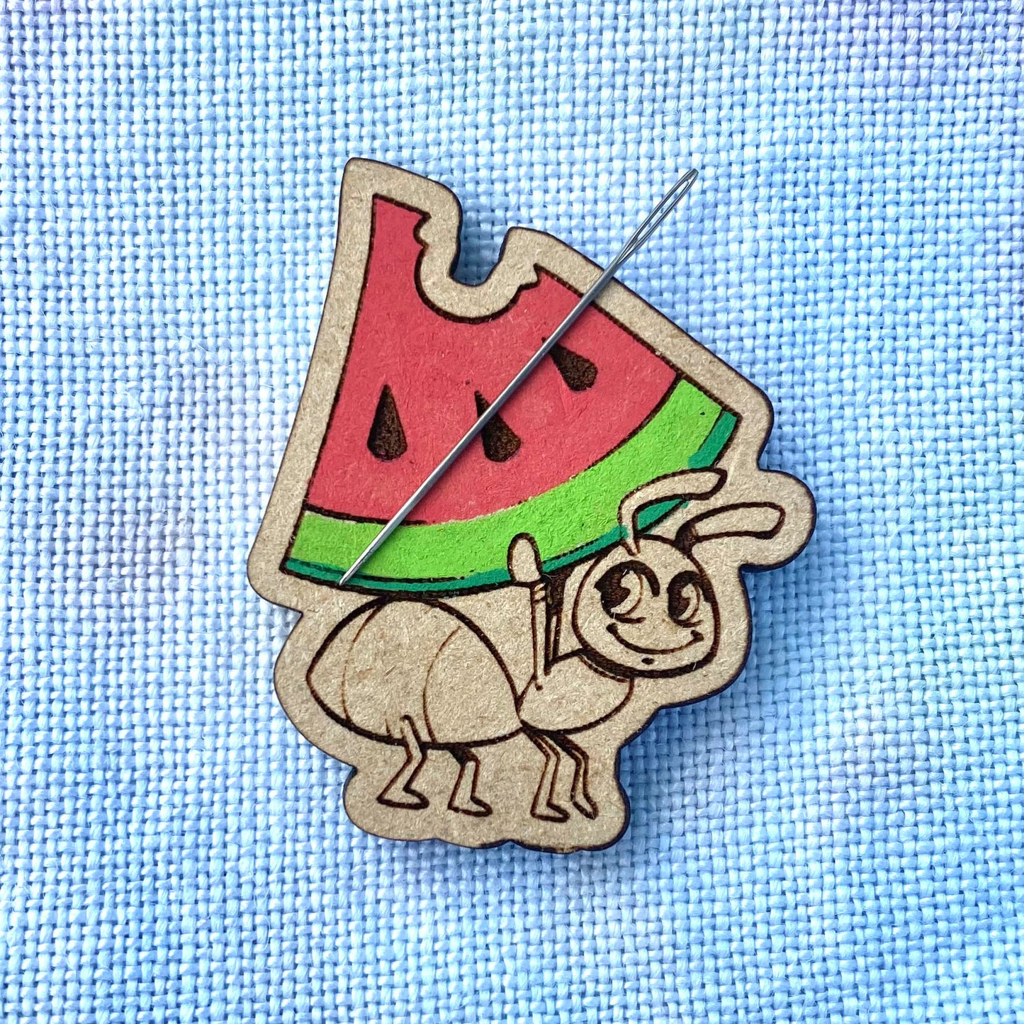 Cute Summer Watermelon with Ant Needleminder