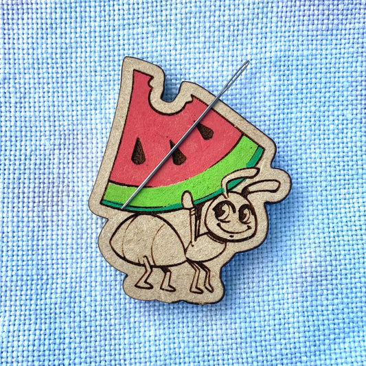 Cute Summer Watermelon with Ant Needleminder
