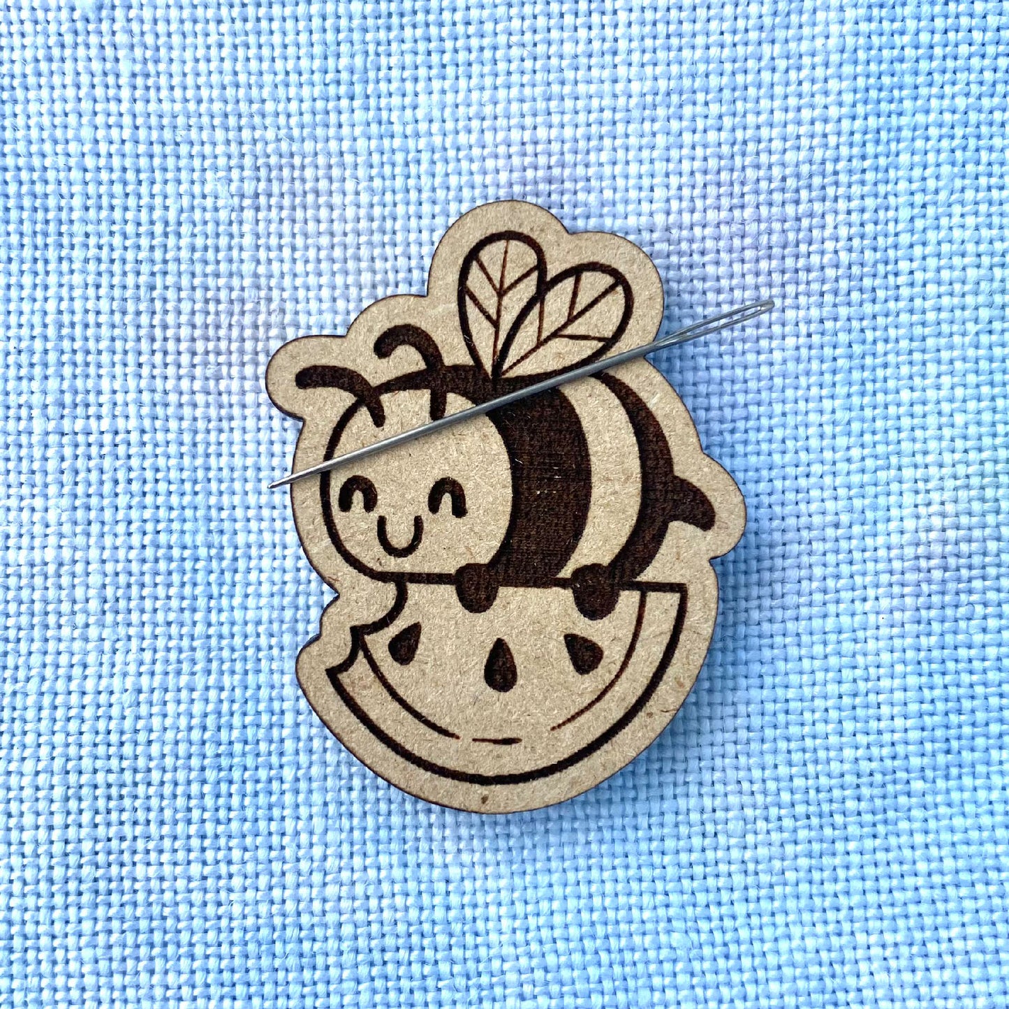 Cute Summer Watermelon with Bee Needleminder