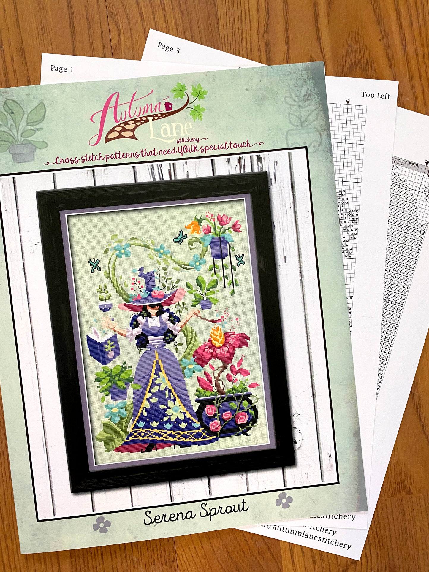 Serena Sprout Cross Stitch Pattern - Physical Leaflet