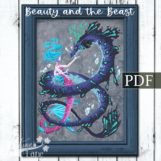 Beauty and the Beast Cross Stitch Pattern - Digital Download