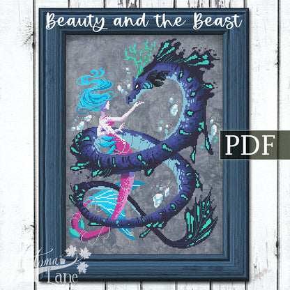 Beauty and the Beast Cross Stitch Pattern - Digital Download