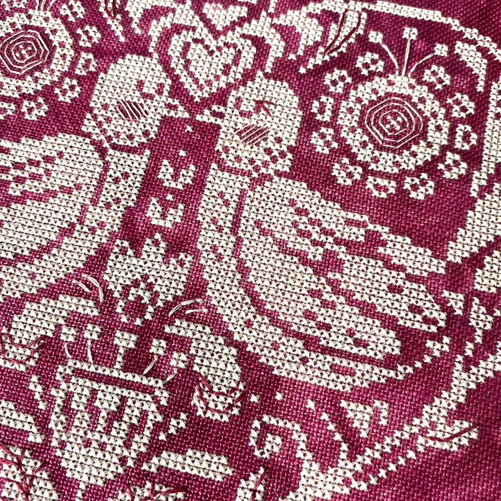 Love Birds Cross Stitch Pattern - Physical Leaflet