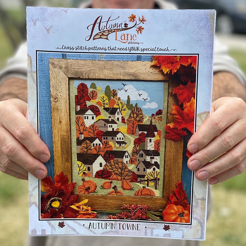 Autumn Towne Cross Stitch Pattern - Physical Leaflet