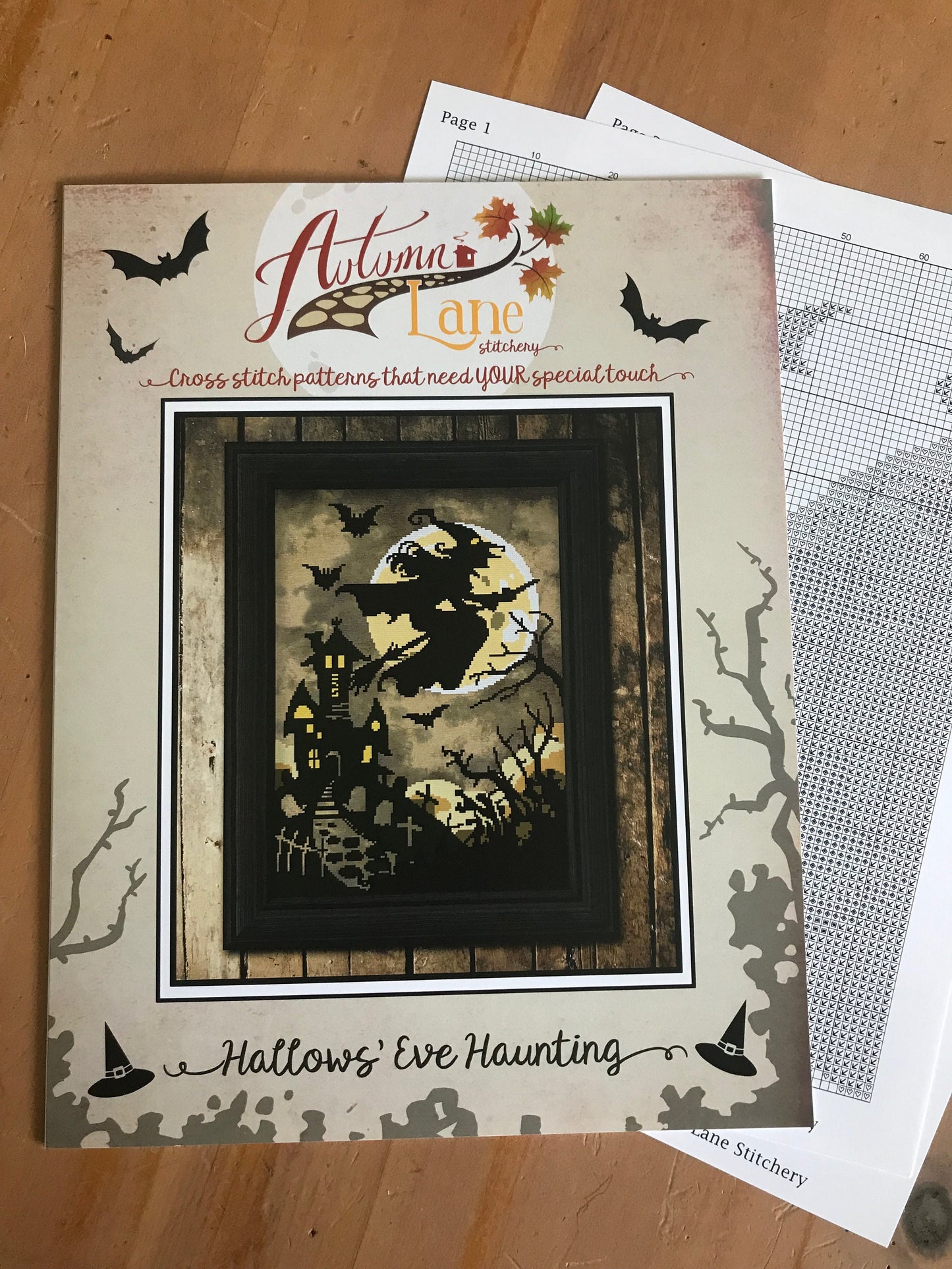 Hallows' Eve Haunting Cross Stitch Pattern - Physical Leaflet