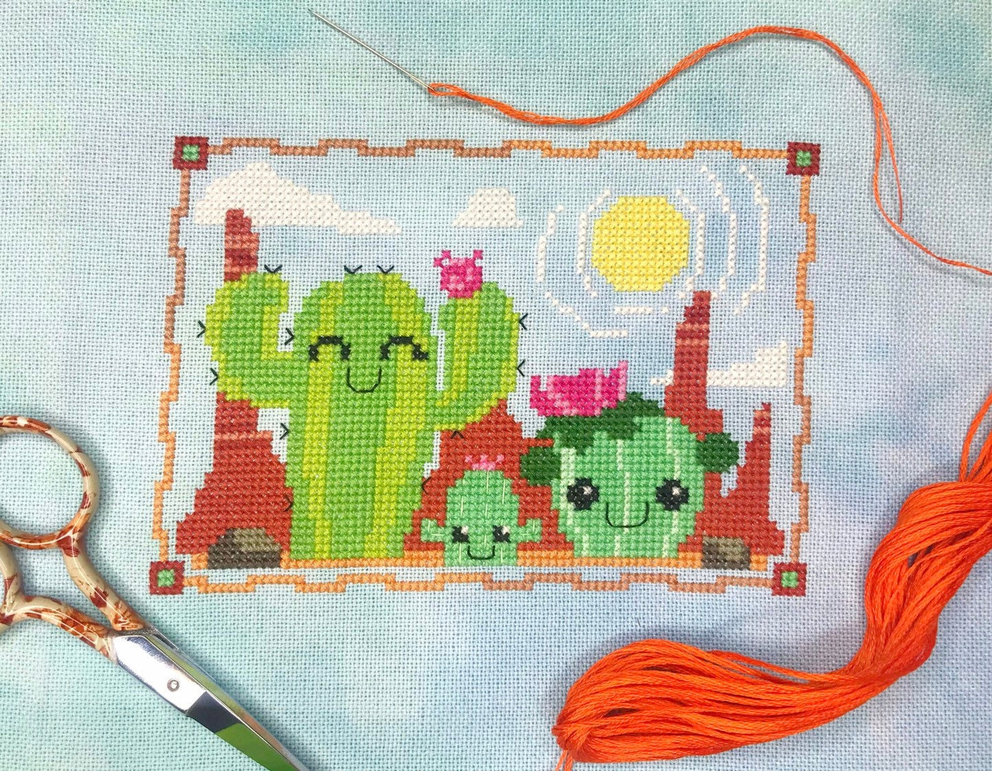 Three's Company Cross Stitch Pattern - Physical Leaflet