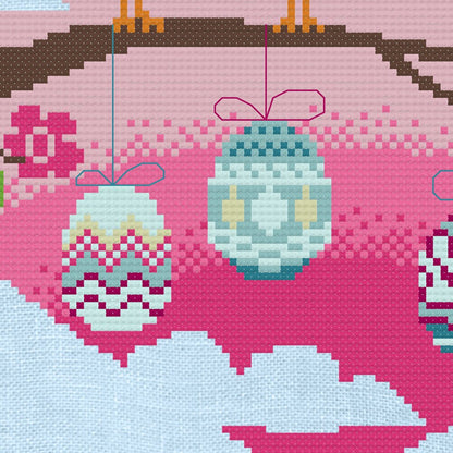 Easter Tree Cross Stitch Pattern - Digital Download