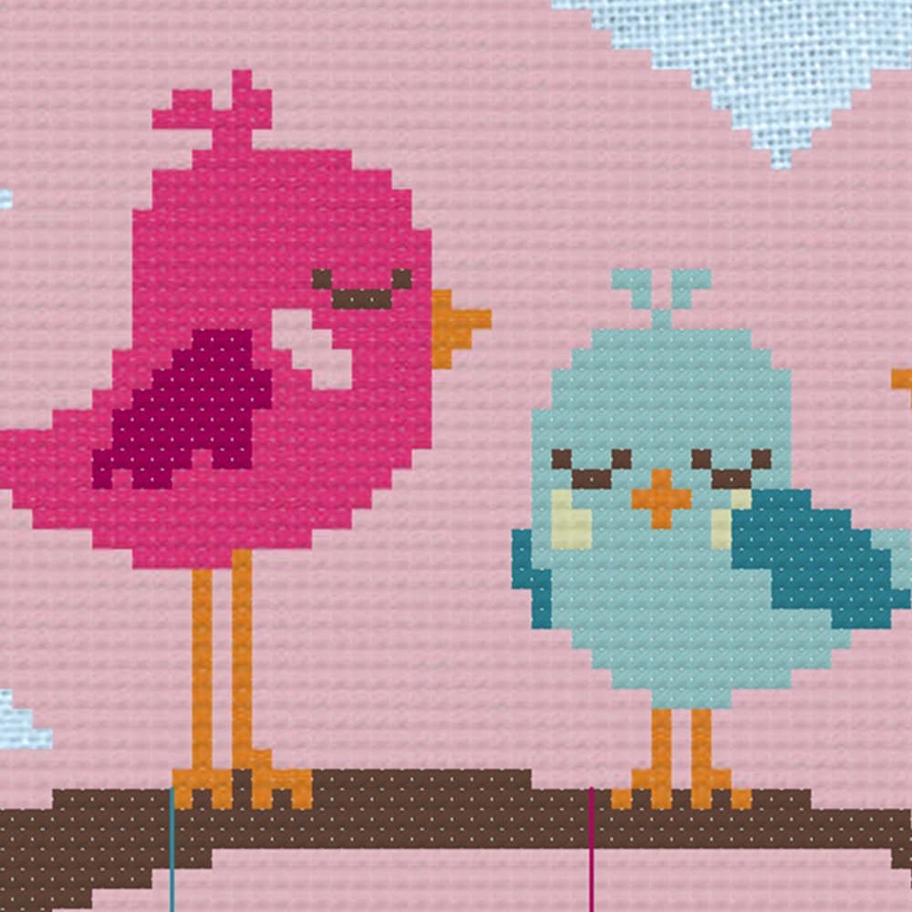 Easter Tree Cross Stitch Pattern - Physical Leaflet