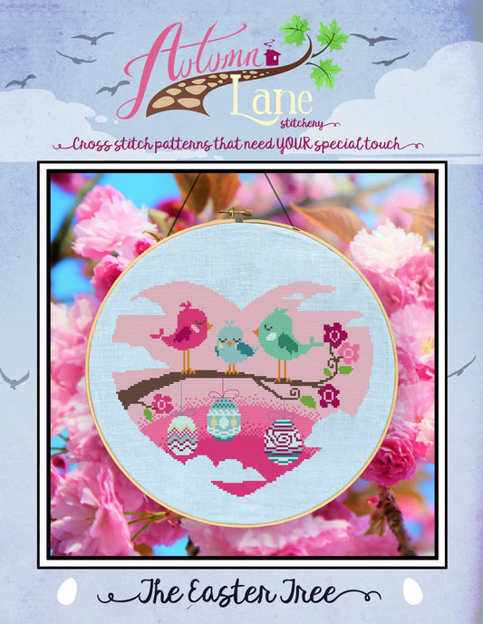 Easter Tree Cross Stitch Pattern - Physical Leaflet