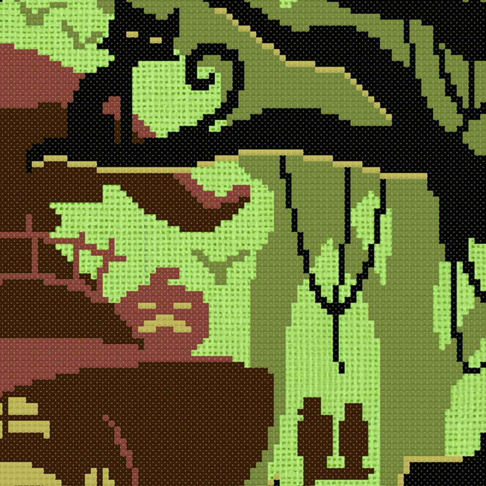 Horrid ole Hag Cross Stitch Pattern - Physical Leaflet