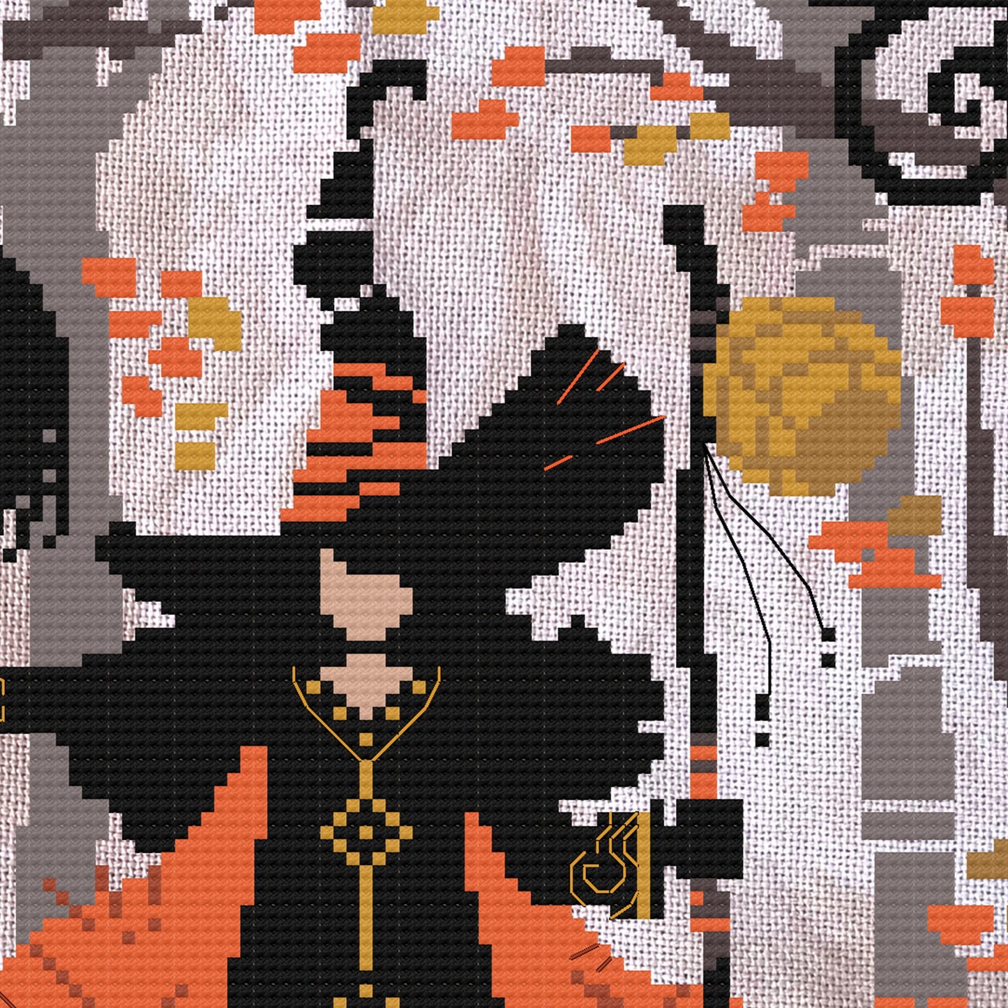Lunar Witch Cross Stitch Pattern - Digital Download