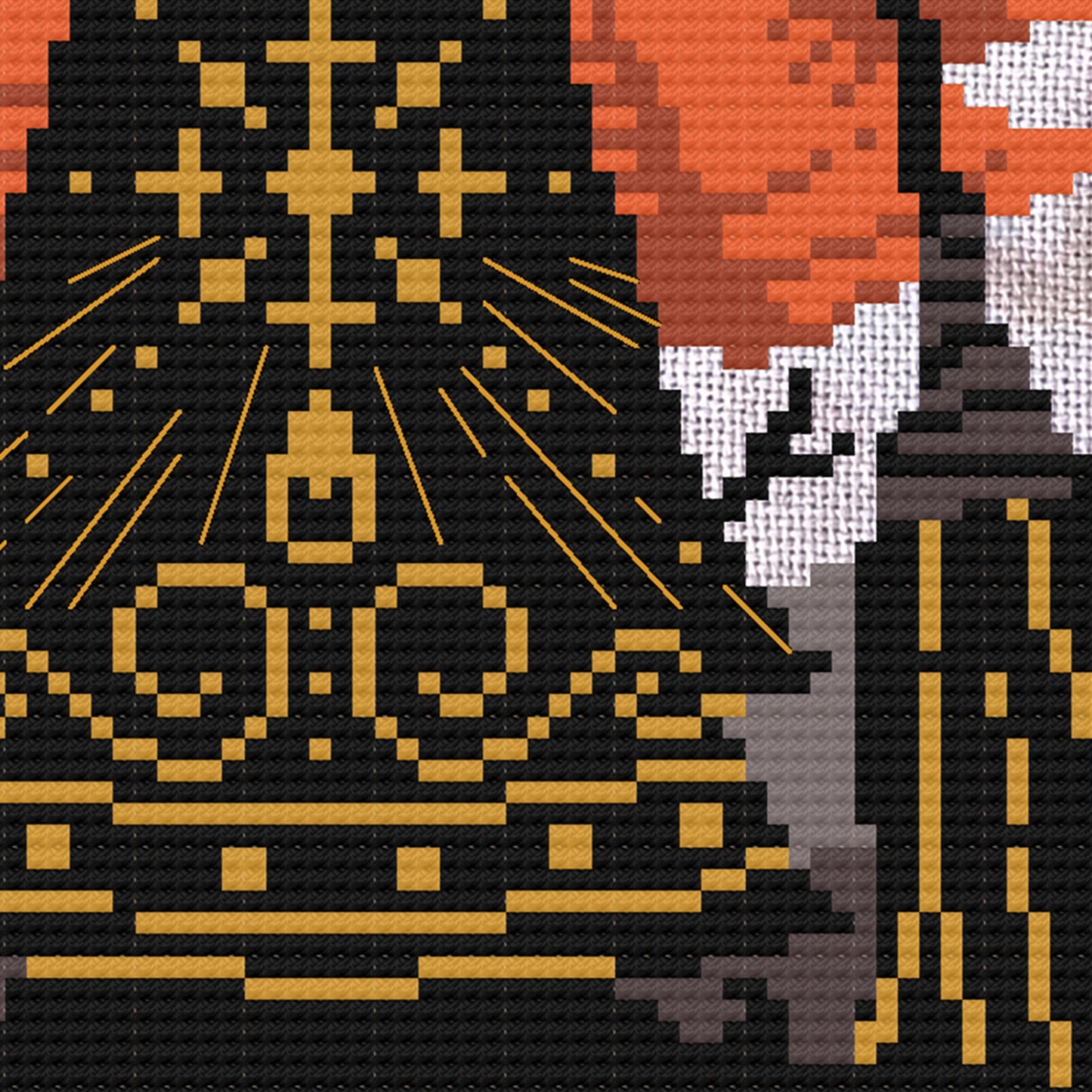 Lunar Witch Cross Stitch Pattern - Physical Leaflet