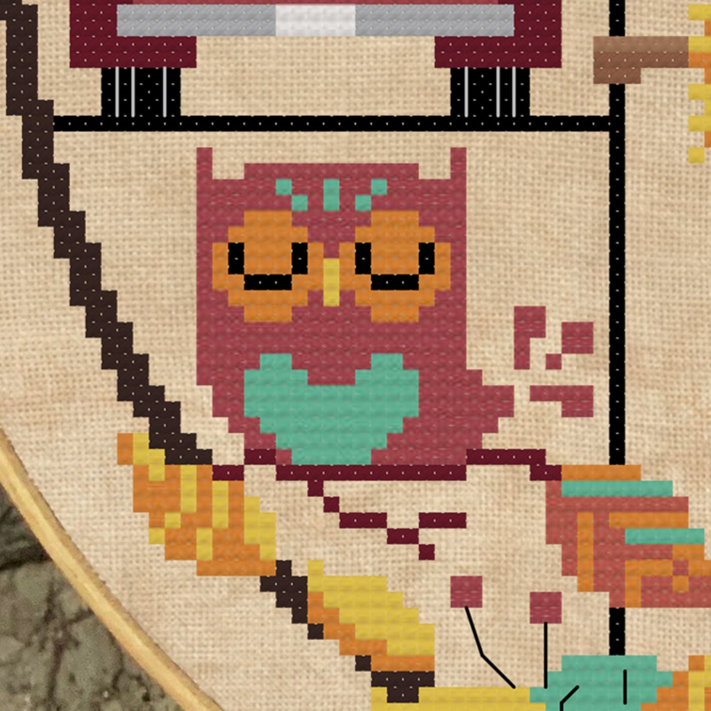 Autumn Leaves and Pumpkins Please -- Cross Stitch Paper Pattern