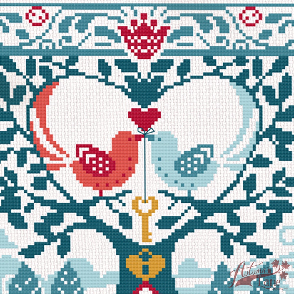 Love Grows Here Cross stitch pattern - Digital Download