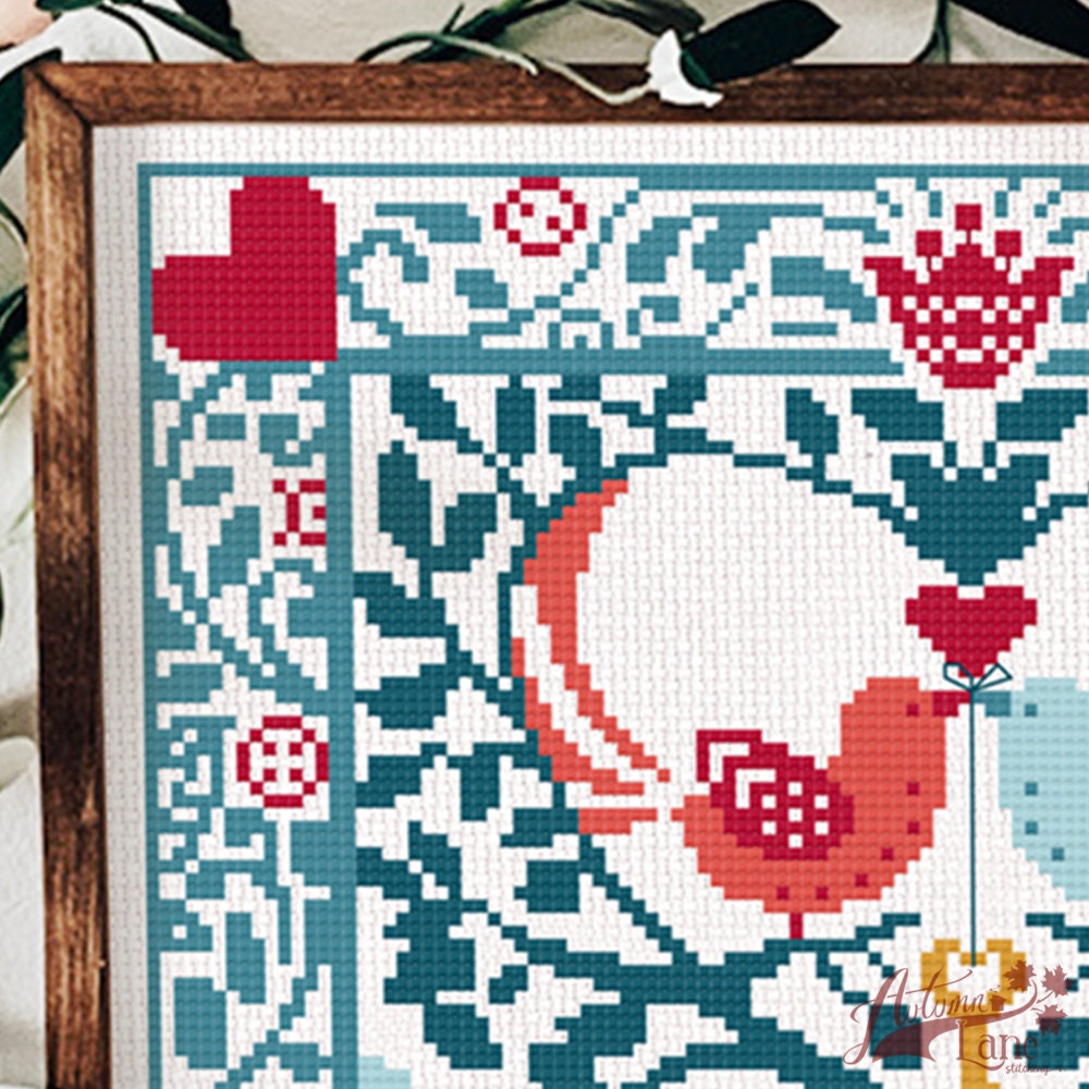 Love Grows Here Cross stitch pattern - Digital Download