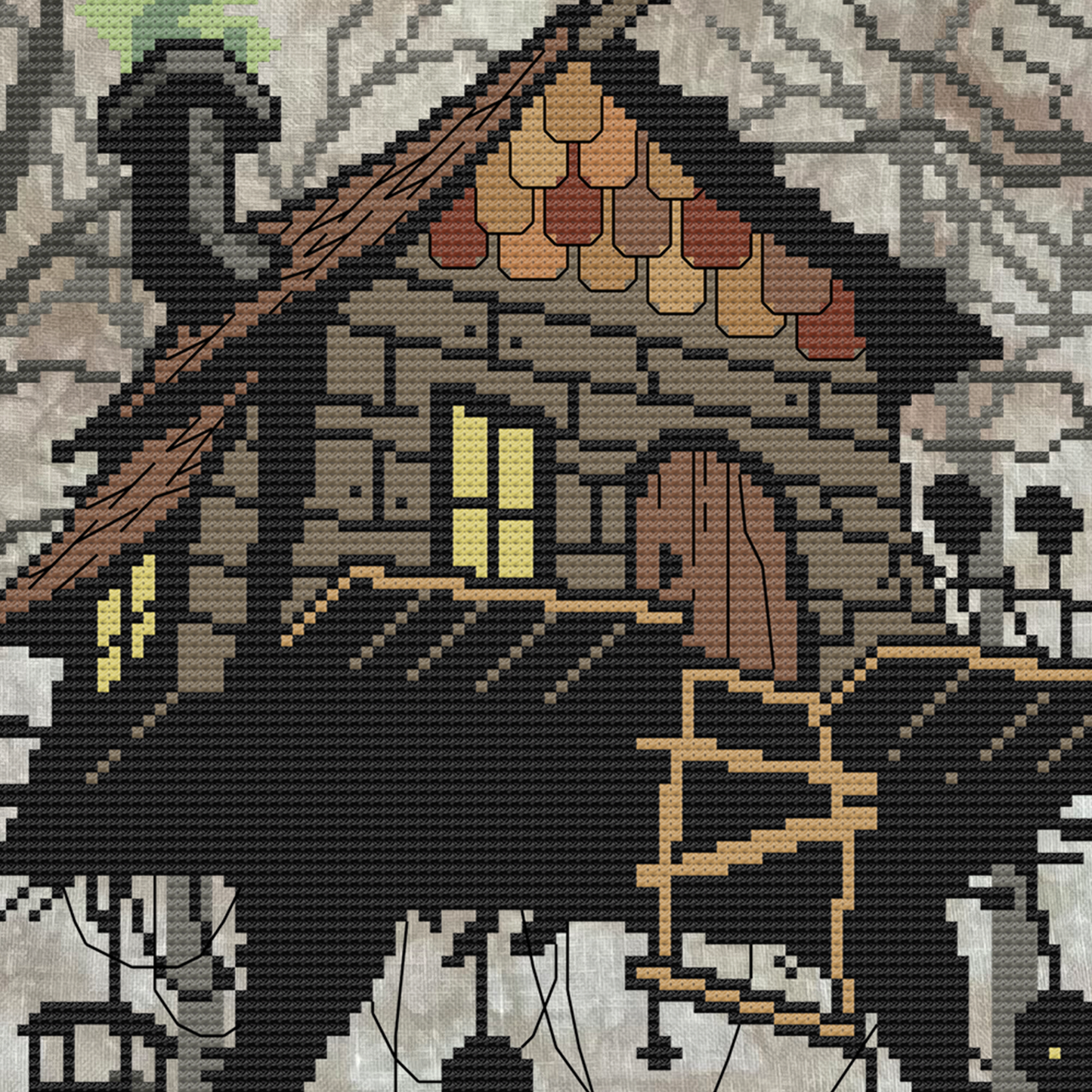 Baba Yaga Cross Stitch Pattern - Digital Download