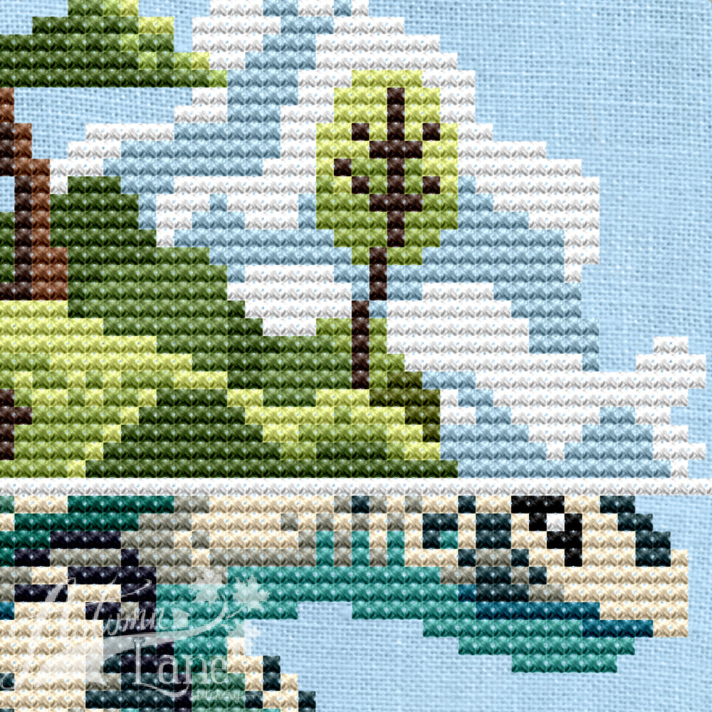 Vanishing Isle Cross Stitch Pattern - Digital Download