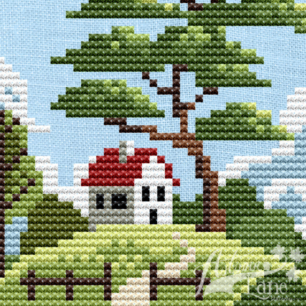 Vanishing Isle Cross Stitch Pattern - Physical Leaflet