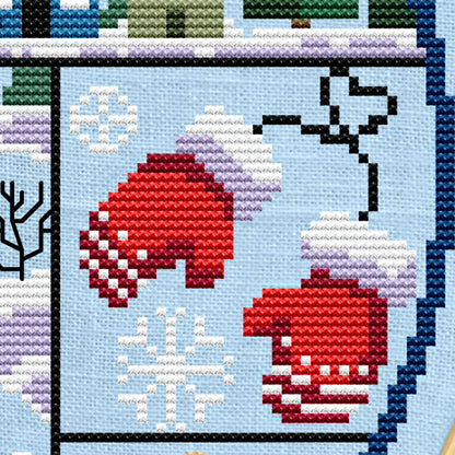 Snow Days Cross Stitch Pattern - Digital Download
