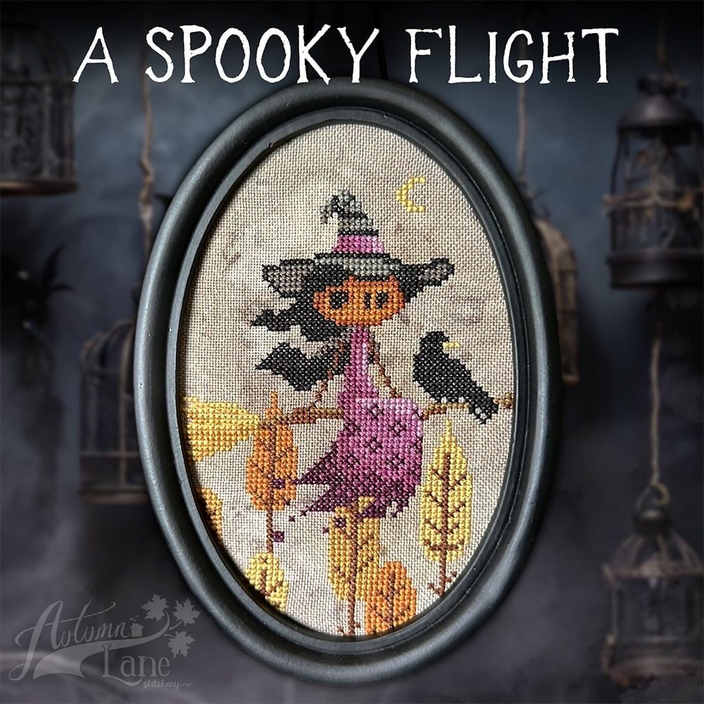 A Spooky Flight Cross Stitch Pattern - Physical Leaflet