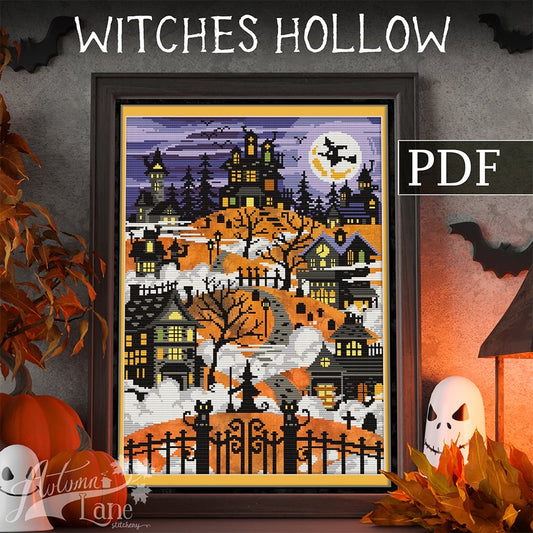 Witches Hollow Cross Stitch Pattern - Digital Download