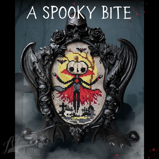 A Spooky Bite Cross Stitch Pattern - Physical Leaflet