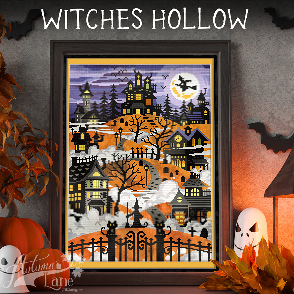 Witches Hollow Cross Stitch Pattern - Physical Leaflet