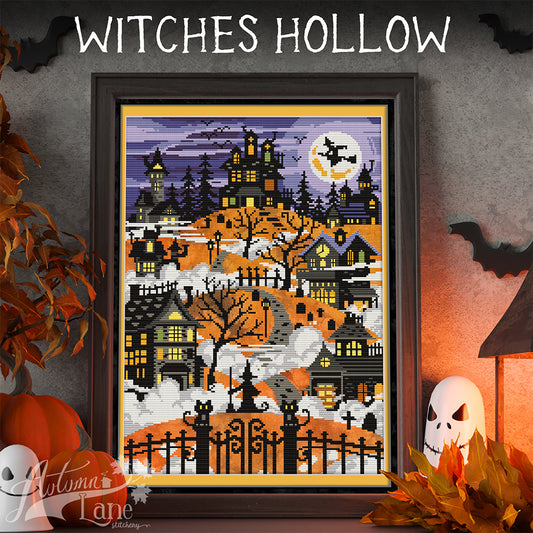 Witches Hollow Cross Stitch Pattern - Physical Leaflet