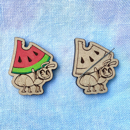 Cute Summer Watermelon with Ant Needleminder