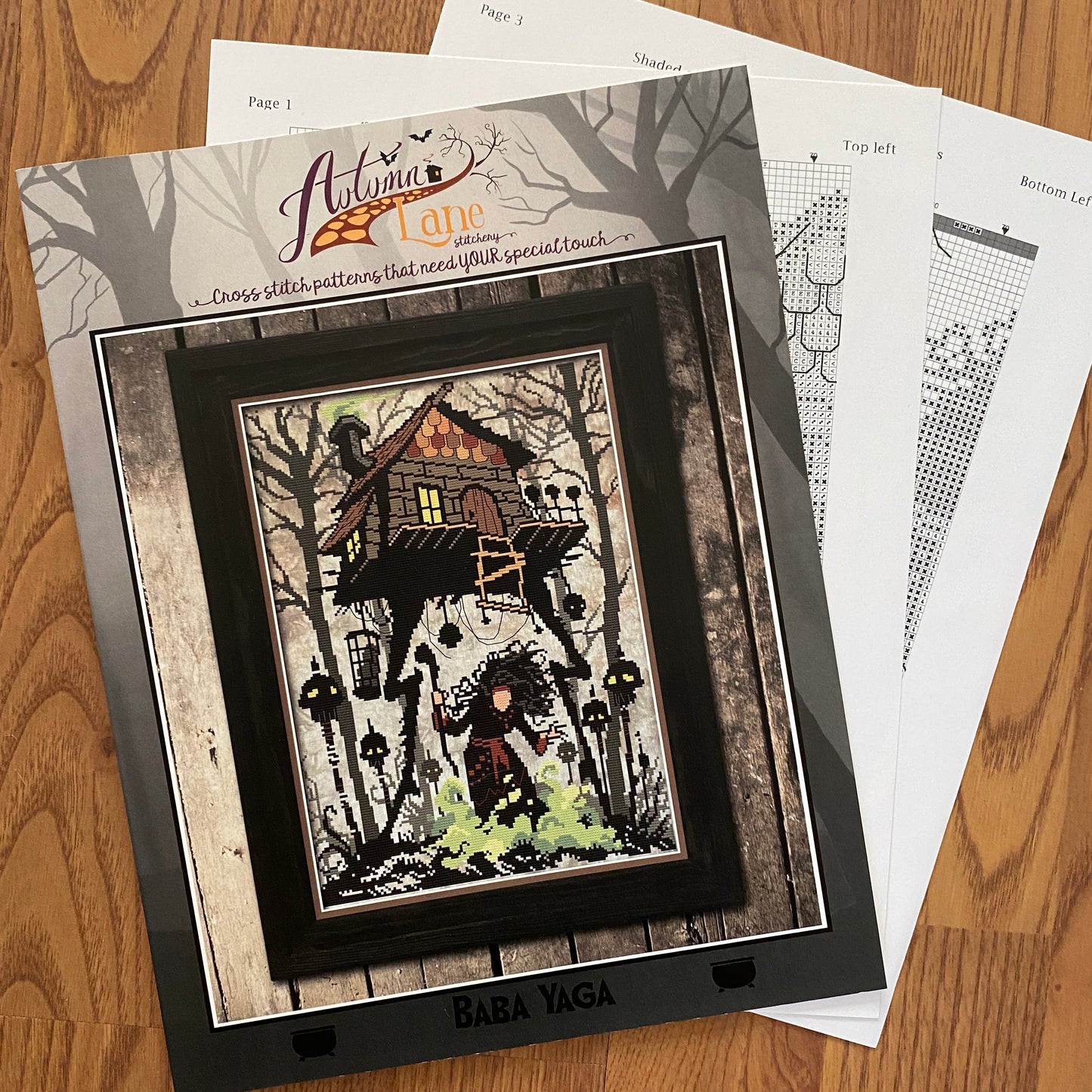 Baba Yaga Cross Stitch Pattern - Physical Leaflet