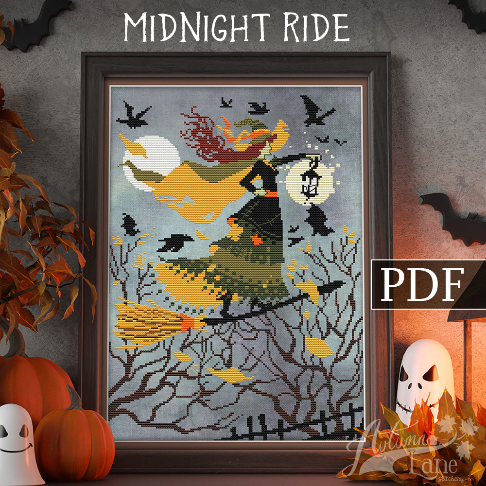 Midnight Ride Cross Stitch Pattern Digital Download