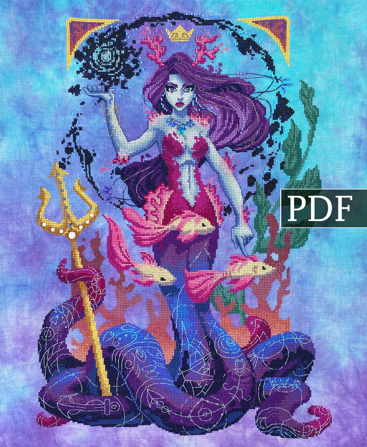 Dark Queen of the Seas Cross Stitch Pattern - Digital Download
