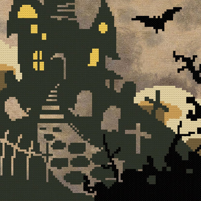 Hallows' Eve Haunting Cross Stitch Pattern - Physical Leaflet