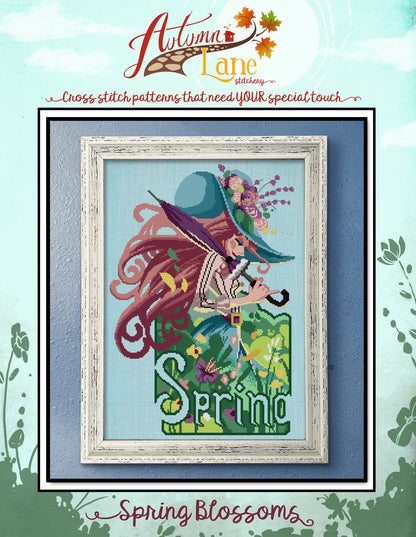 Spring Blossoms Cross Stitch Pattern - Digital Download