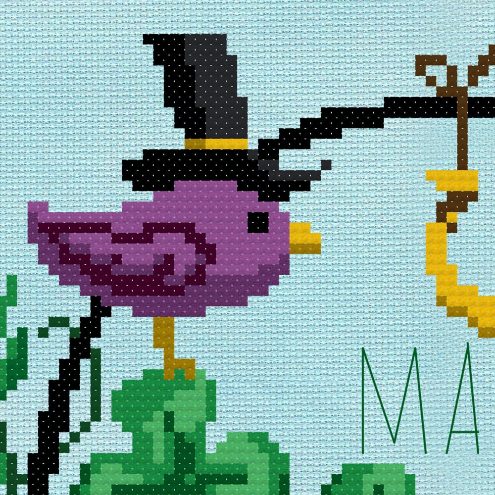 Let's Bee Friends March Cross Stitch Pattern - Digital Download