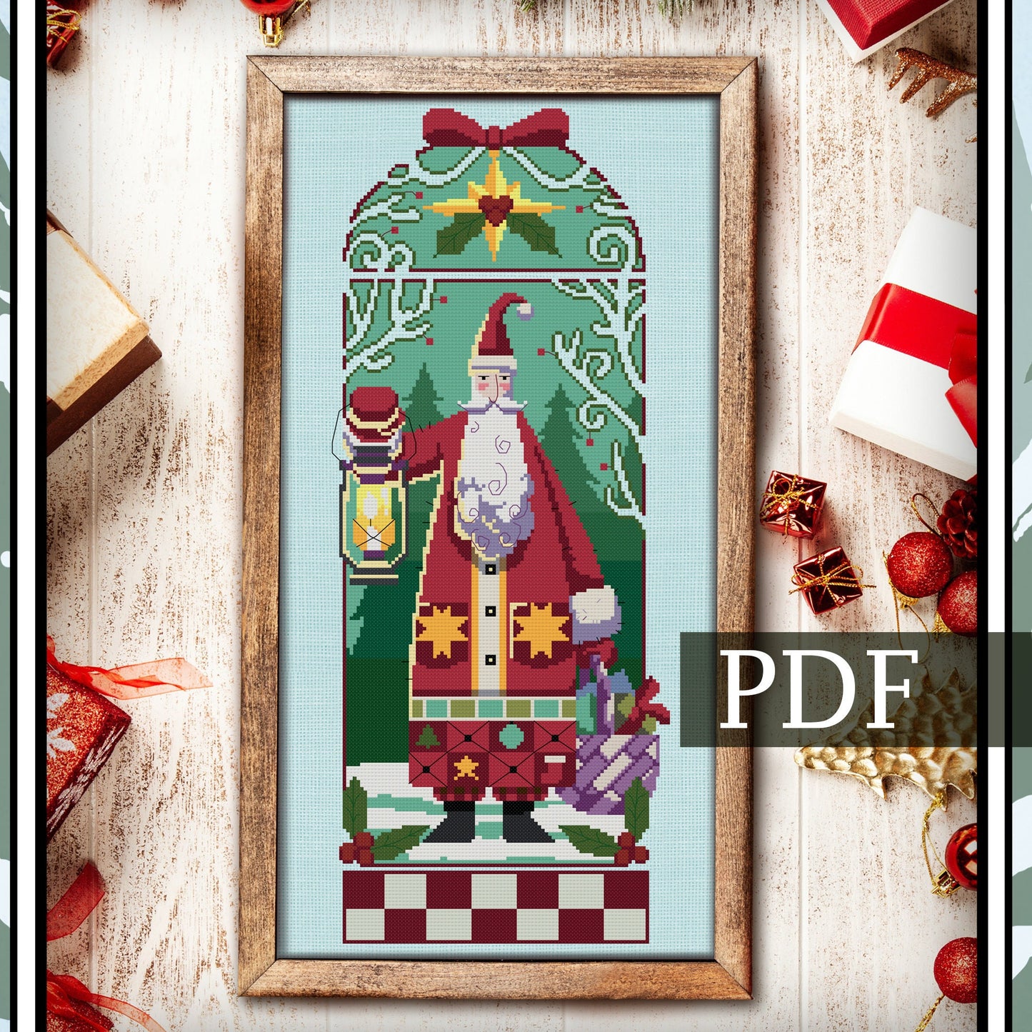 Woodland Santa - Cross Stitch Pattern PDF