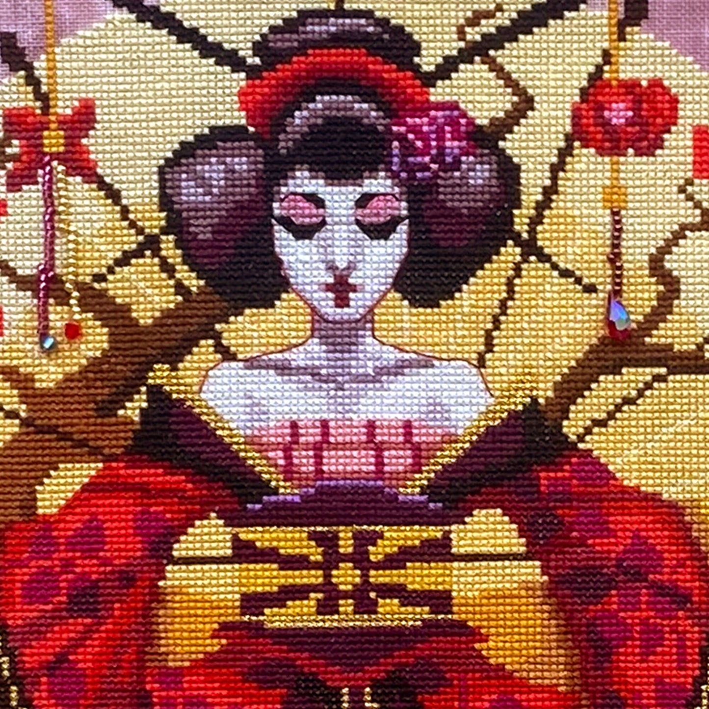 Sakura The Geisha Cross Stitch Pattern - Digital Download