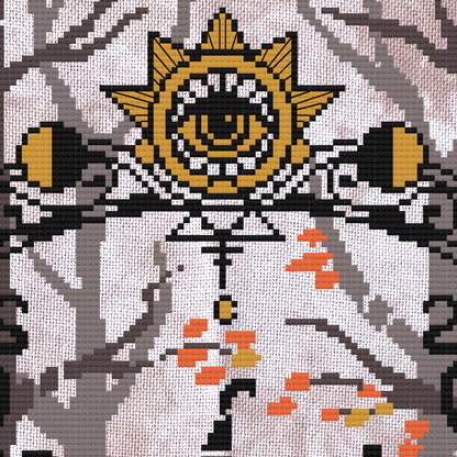Lunar Witch Cross Stitch Pattern - Physical Leaflet