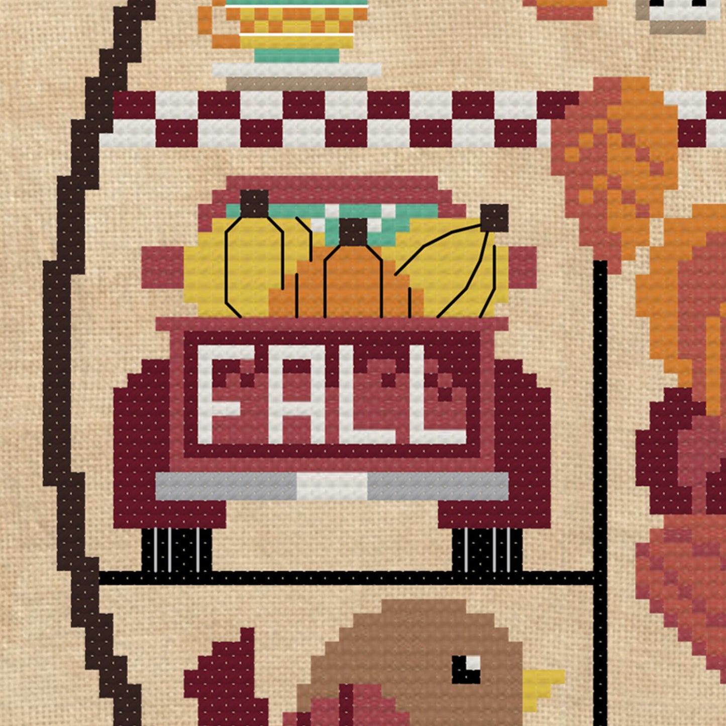 Give Thanks Cross Stitch Pattern - Physical Leaflet