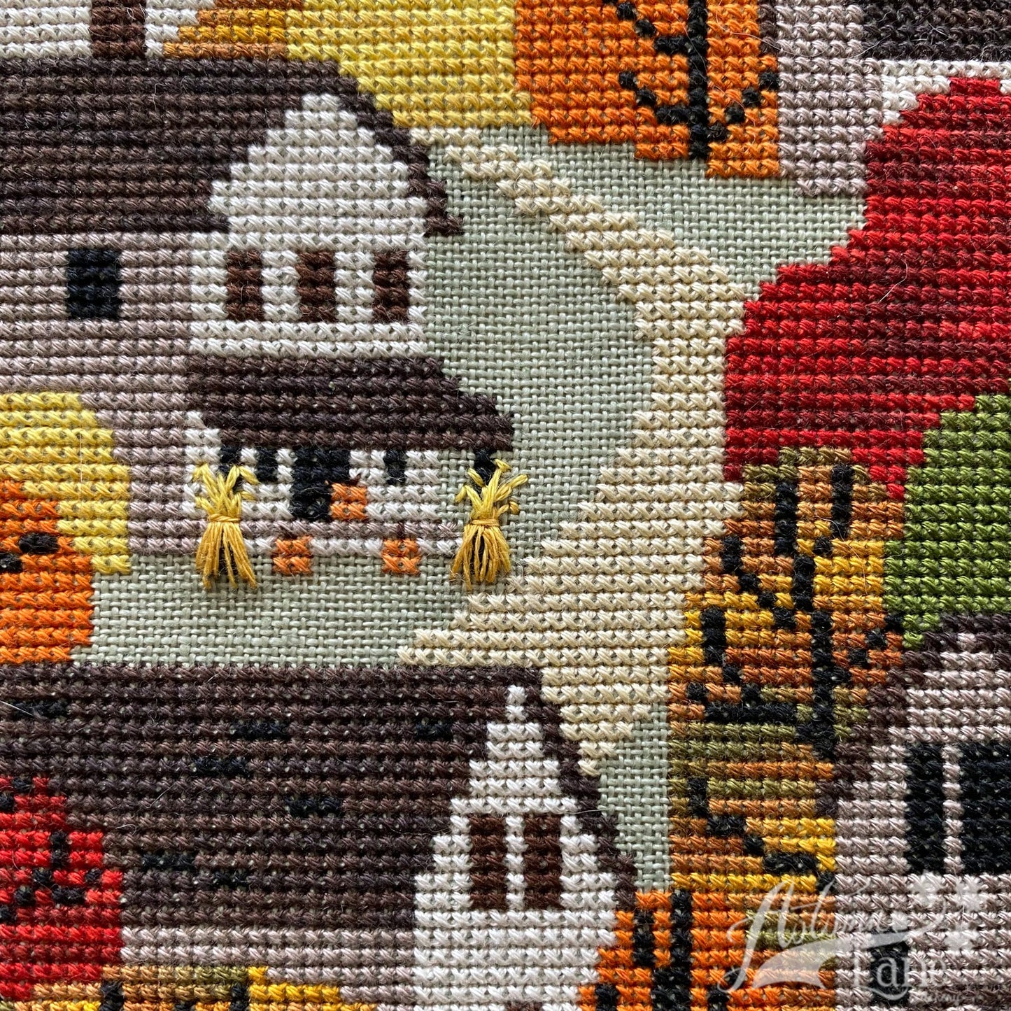Autumn Towne Cross Stitch Pattern - Digital Download
