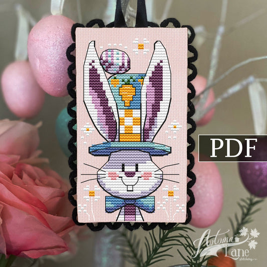 Easter Bunny Ornament Cross Stitch Pattern - Digital Download